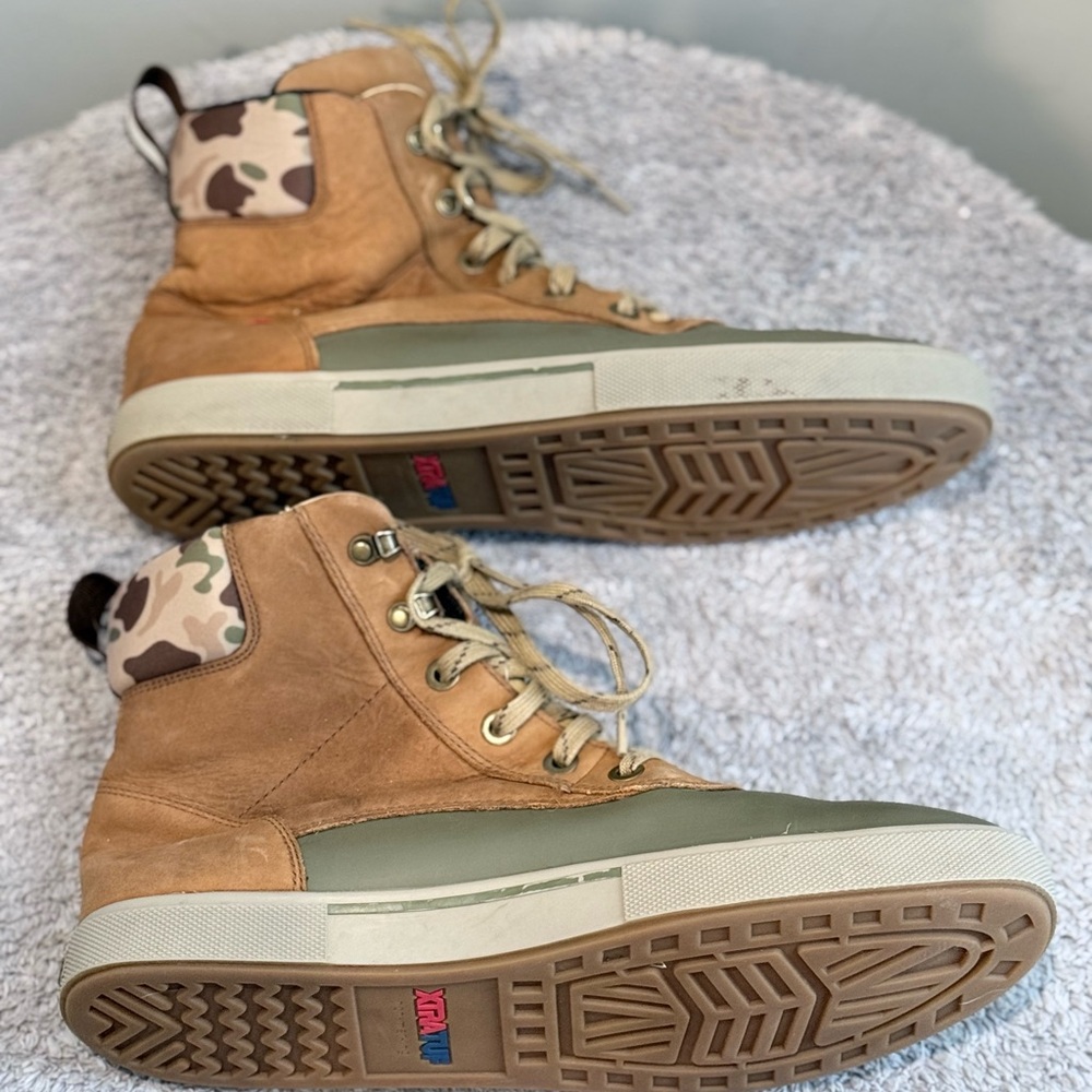 Xtratuf Men’s Tan, Green, and Camo Deck Boots size 13 - Picture 6 of 6
